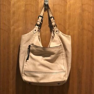 Olivia Harris Blush leather satchel bag